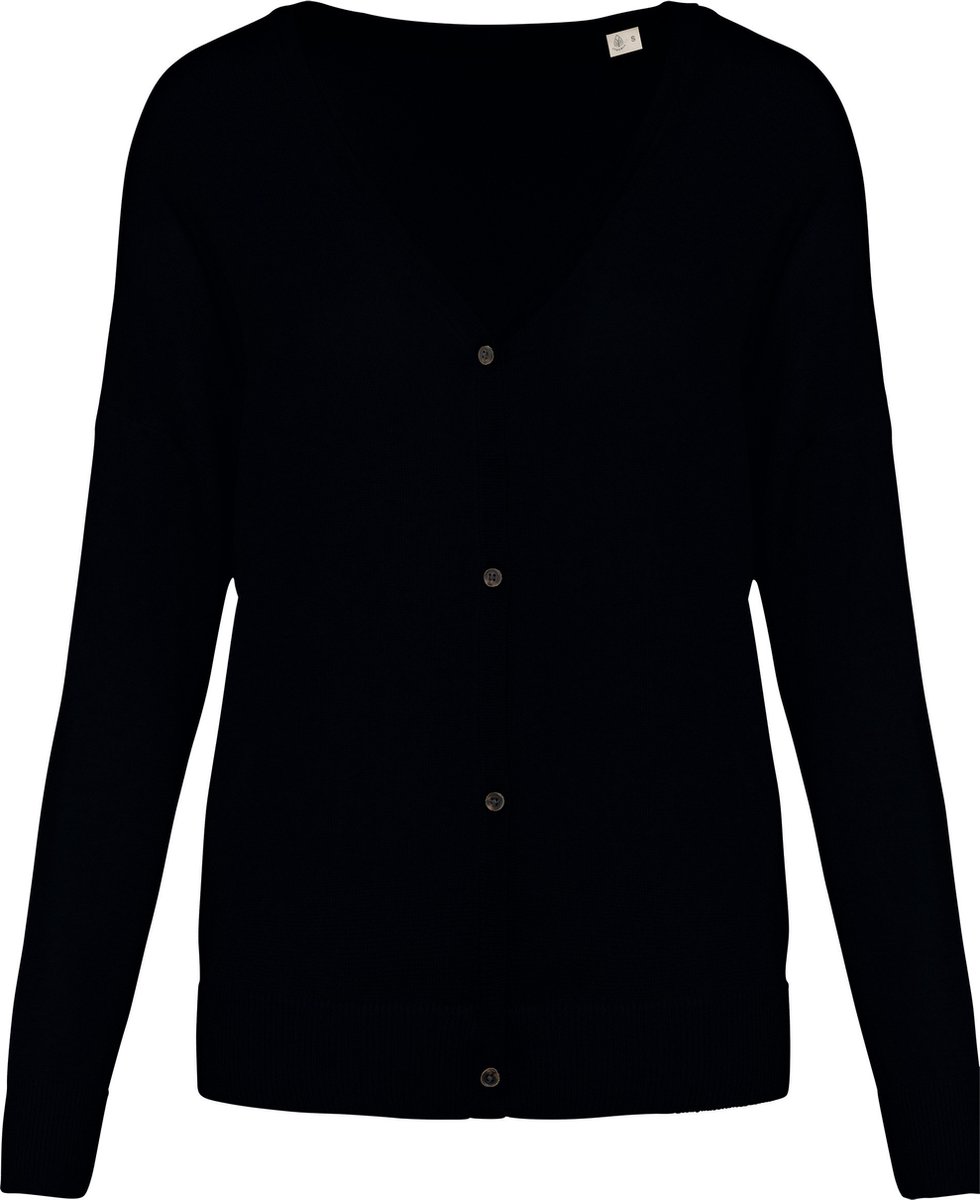 Dames cardigan sweater met Lyocell TENCEL Zwart - S in de sale-merkloos / sans marque 1