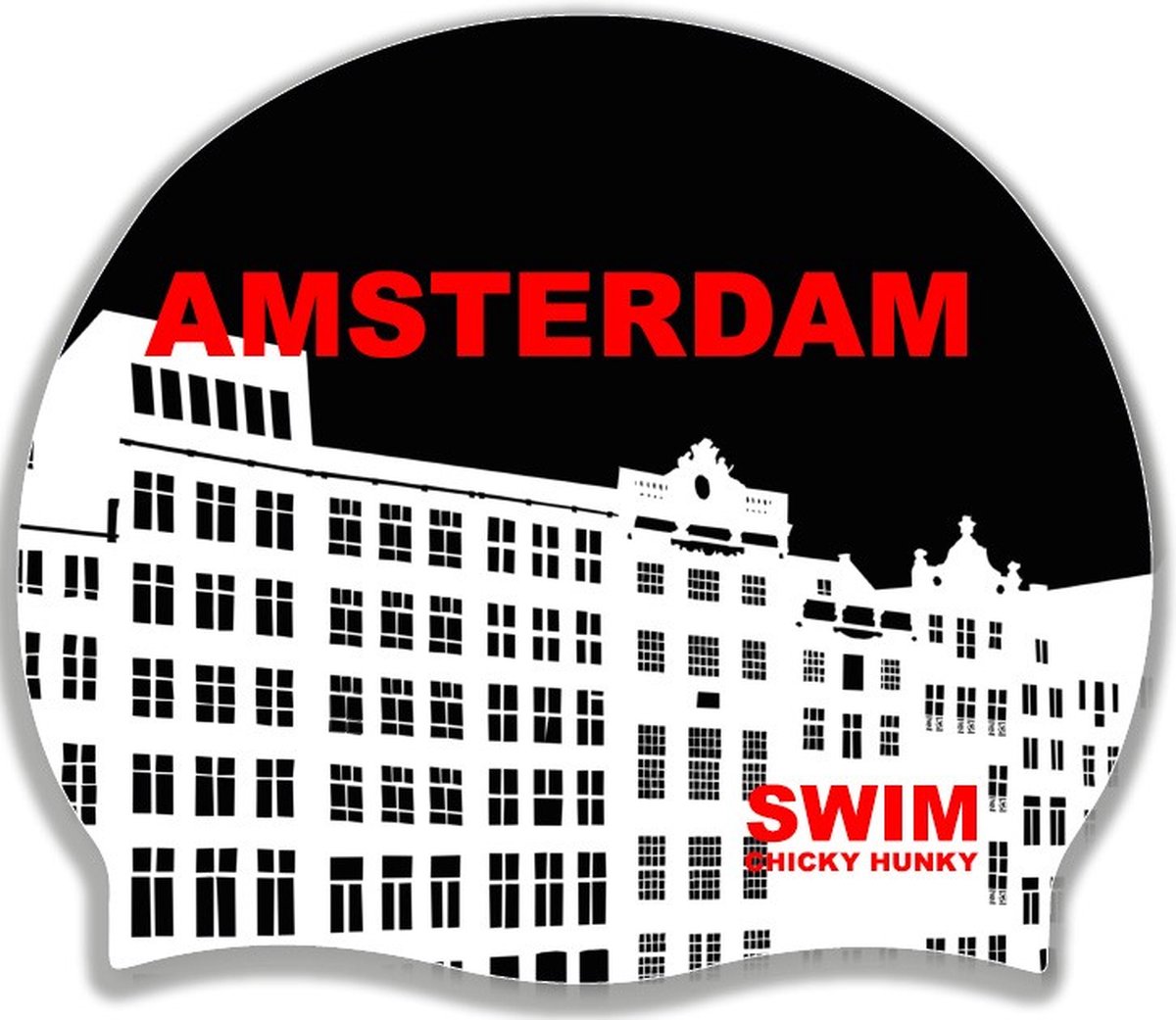 Siliconen badmuts AMSTERDAM Silicone Swim Caps - Unisex | Swim Chicky & Swim Hunky