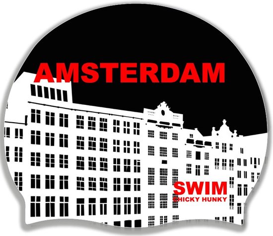 Siliconen badmuts AMSTERDAM Silicone Swim Caps - Unisex | Funky