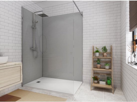 Shower & Design Set van twee douchewandpanelen inclusief profielen- L90cm x L120CM x H210 cm L 120 cm x H 210 cm x D 90 cm