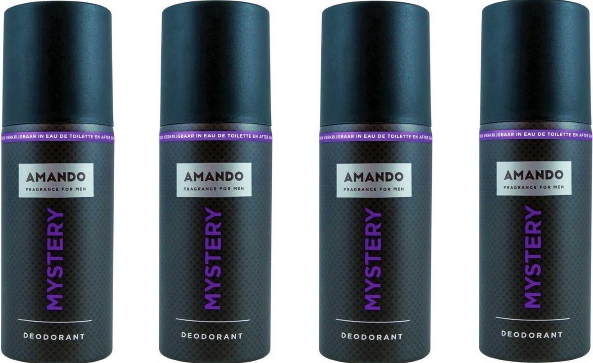 Goedkoopste Amando Deodorant Spray - Mystery - Voordeelverpakking 4 x 150 ml