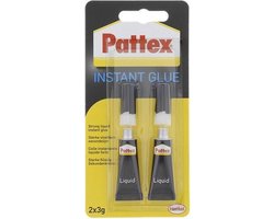 Pattex Instant Glue Sterk Vloeibare Secondelijm 2x3g