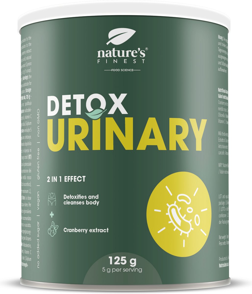 Goedkoopste Nature's Finest Detox Urinary - 3-in-1 Detoxdrank voor Lichaamsreiniging en Gewichtsverlies - Ondersteunt Nierfunctie en Urineweggezondheid - Met Cranberry-, Chlorella-, Mariadistel- en Artisjokextract - Vegan