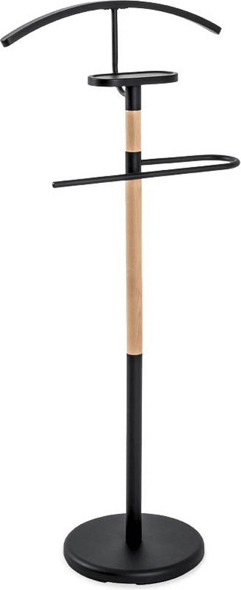 Dressboy – Staal en massief beukenhout – Met verzwaarde voet – 47 cm breed, 29 cm diep, 112 cm hoog