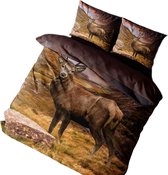 Decoware® dekbedovertrek Deer mountain - katoen renforce - 240x220 + 2st 60x70 - lits-jumeaux