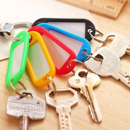 sleutel labels 8 stuks in blister - sleutelhanger met labels - sleutelhanger  - key tags | bol