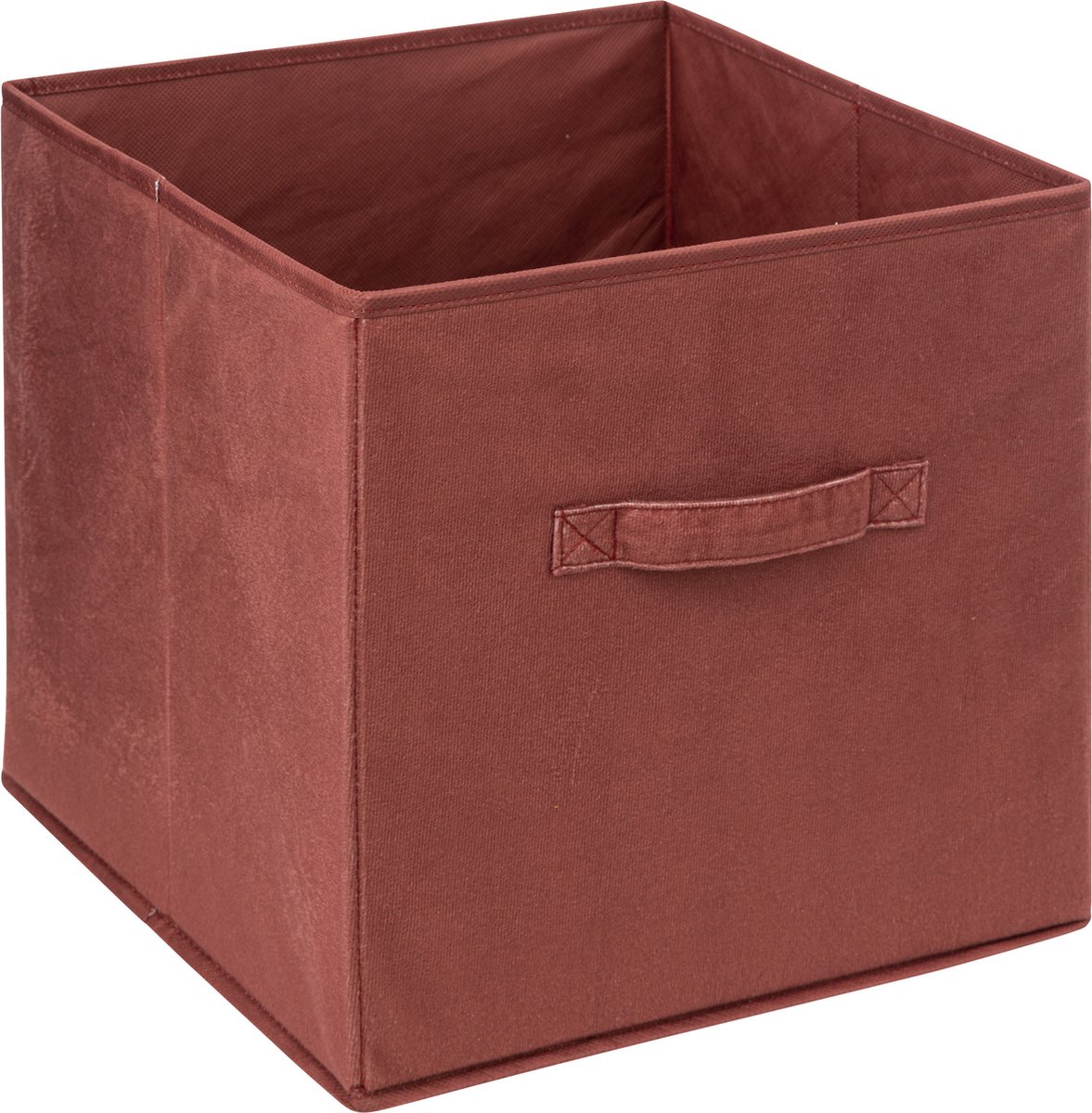 5Five Opbergmand/kastmand - 29 liter - bordeaux rood - 31 x 31 x 31 cm - Vakkenkast manden