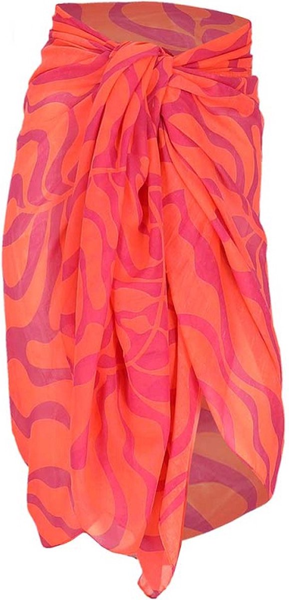 Pareo Omslagdoek Coral Roze Dames Vrouwen Strandjurkje Sarong