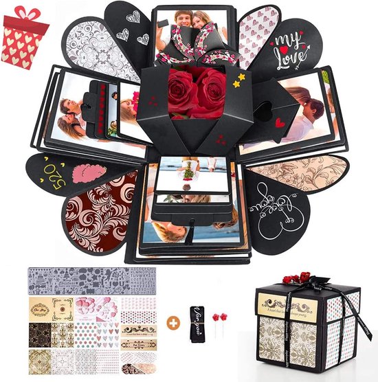 ExplosionsBox DIY, handgemaakt scrapbook, geschenkdoos, creatieve