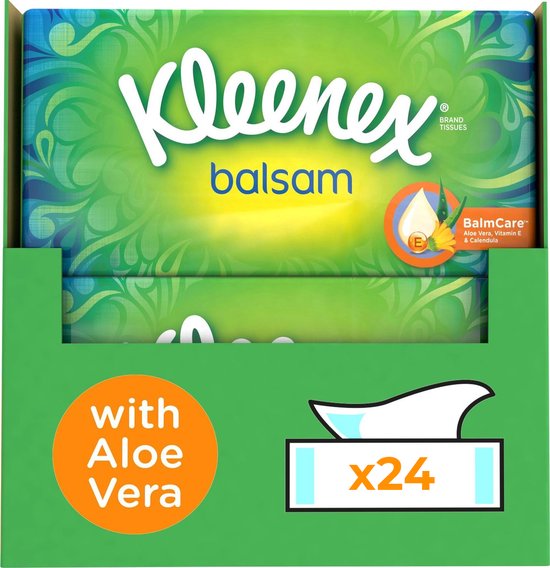 Kleenex tissues - Balsam - Voordeelverpakking - 24 x 64 stuks = 1536 zakdoekjes