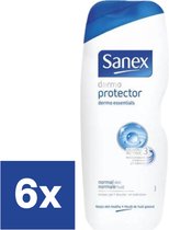 Sanex Gel Douche Dermo Protecteur - 6 x 250 ml