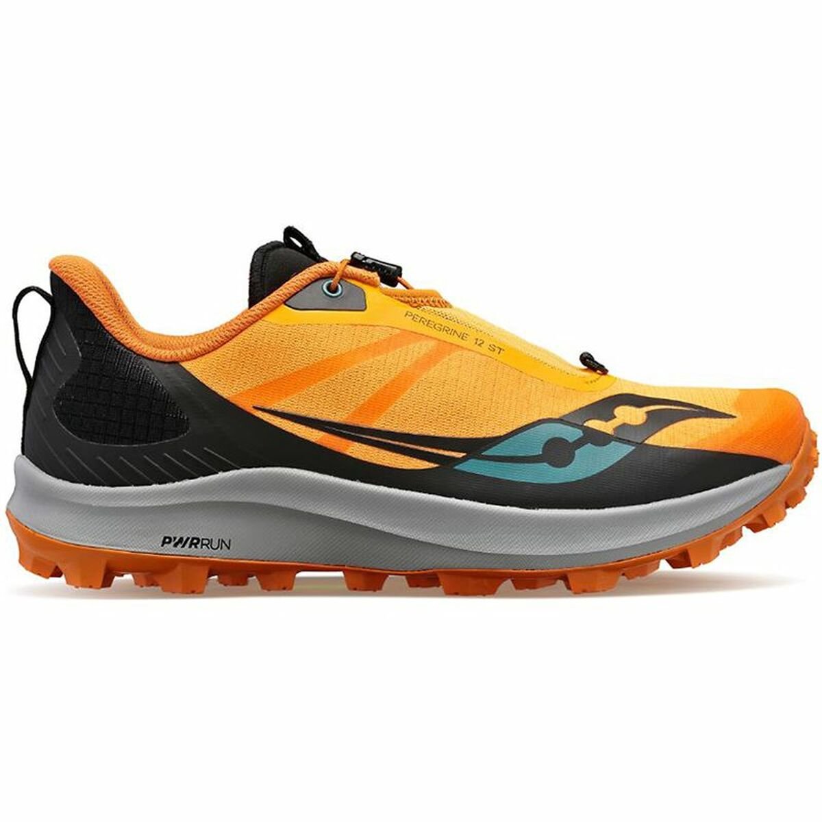 Saucony Peregrine 12 ST Heren - Sportschoenen - Hardlopen - Trail - zwart/geel