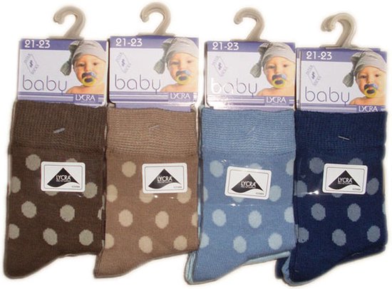 Baby / kinder sokjes multicolore - 19/20 - unisex - 90% katoen - naadloos - 12 PAAR - chaussettes socks