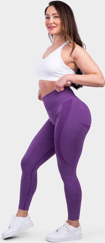 Foto: Peachy bum contour seamless legging sportkleding dames legging dames sportlegging leggings paars maat m