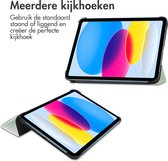 Housse pour iPad 10.9 (2022) - Bookcase à trois volets iMoshion - Vert clair