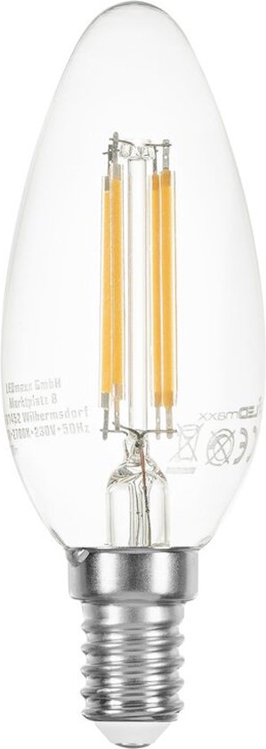 Ledmaxx led kaarslamp E14 4W 400lm 2200K helder Dimbaar