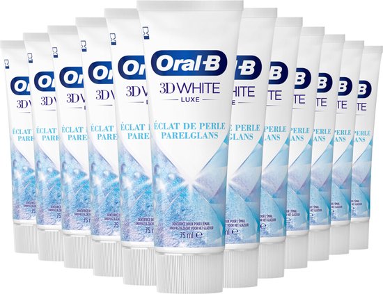 Oral-B 3D White Luxe Pearl Glow Whitening Tandpasta - Voordeelverpakking 12 x 75ml