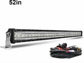 Werklamp LED Bar voor Voertuigen - Waterproof IP68 - Bouwlamp - Werklampen - voor Auto - Verstraler - Ledbar - 52 inch - Zwart