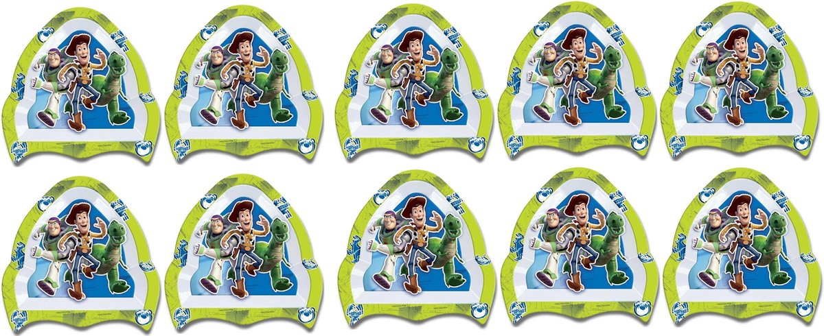 Goedkoopste Disney - Toy Story - Buzz Lightyear - Bordjes - Borden - Bord - 10 stuks - Dik melamine - Vaatwasser bestendig