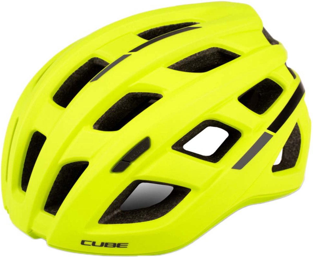 CUBE Fietshelm Road Race - Racefietshelm - 24 Ventilatiegaten - Verstelbaar - Reflecterend - 49-55 cm - S – Geel