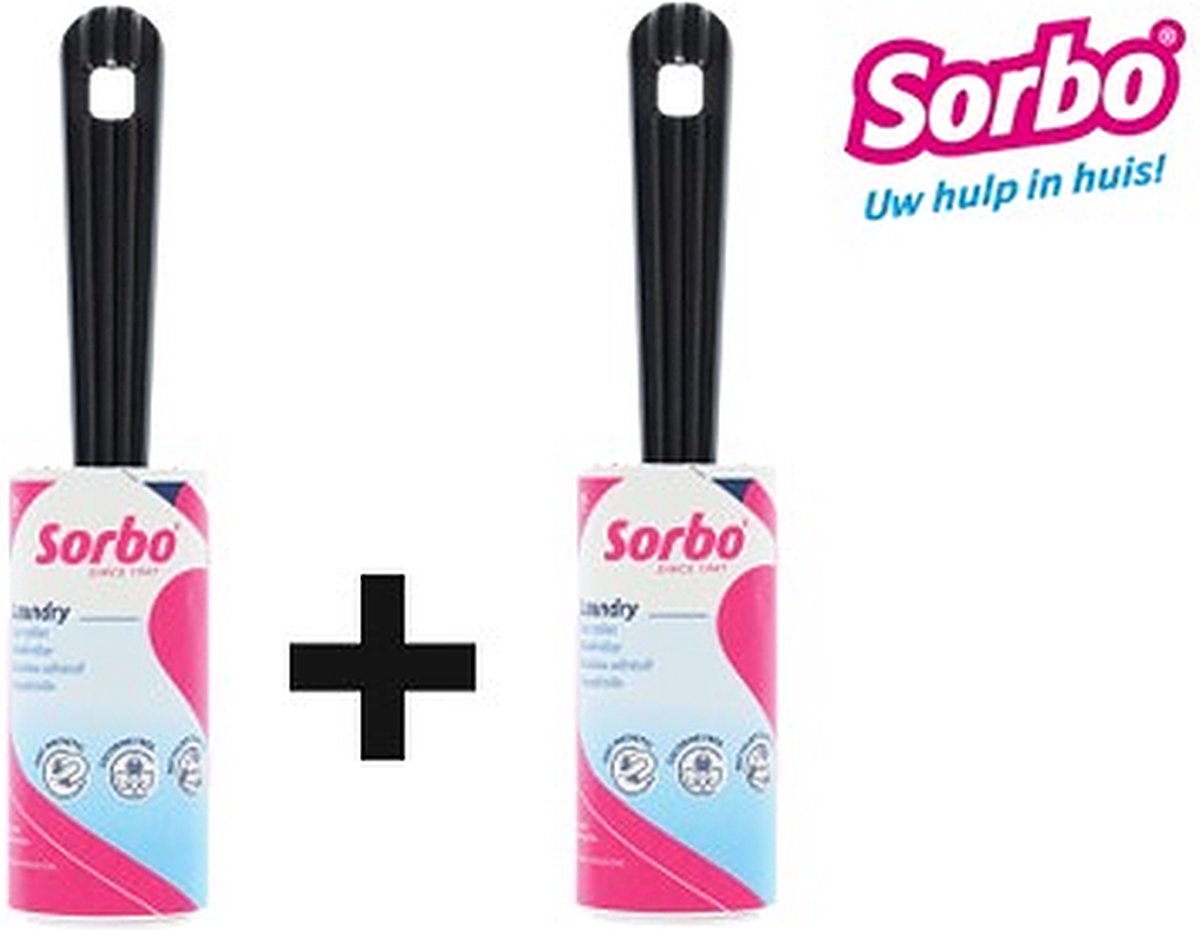 Korbond Compact Lint Roller & Refills - Travel Sized Lint Remover Roller - Inclusief 3 Rollen Sticky Sheets