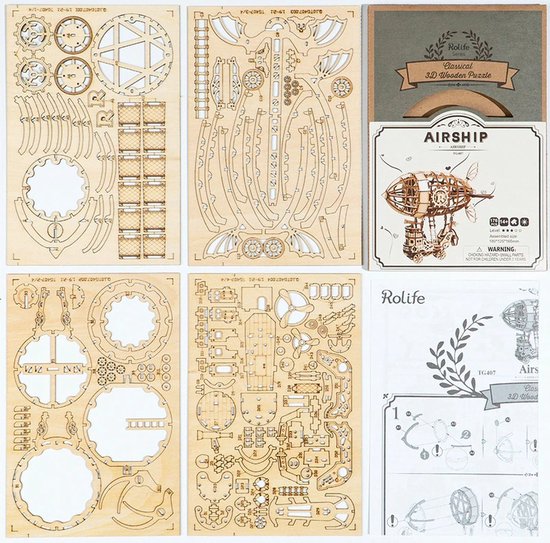 ACROPAQ - Puzzles 3D Papillons en Bois - Kit de Maquette Mécanique