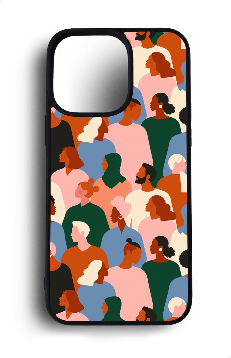 Ako Design Apple iPhone 14 Pro Max hoesje - Mensen print - Hoogglans - TPU Rubber telefoonhoesje - hard backcover