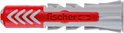 Fischer Duopower plug, grijs met rode details.