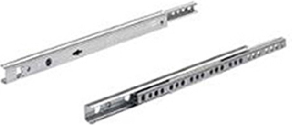 Ladegeleider - Verzinkt - Staal - Hettich - 30766 kogelgeleider KA 1730, schuifladelengte 250-410 mm