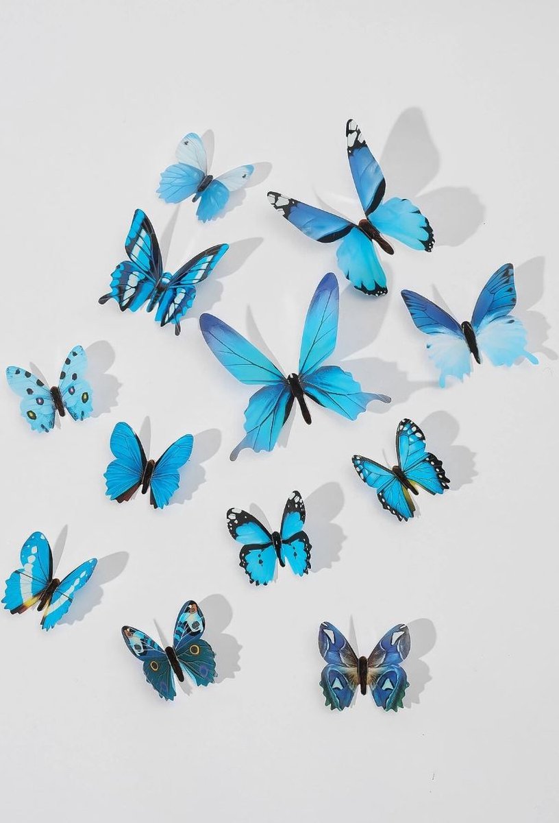 3D Vlinder, Muursticker, Zwart-wit, Afneembare Stickers Voor De Muur 3d Vlinders Voor De Muur