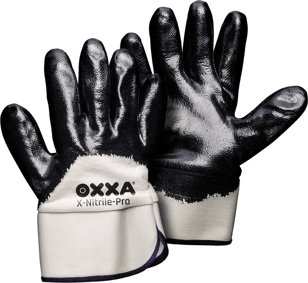 OXXA X-Nitrile-Pro 51-080 handschoen -12 stuks XL Oxxa - Zwart/wit - Nitril - Kap - EN 388:2016
