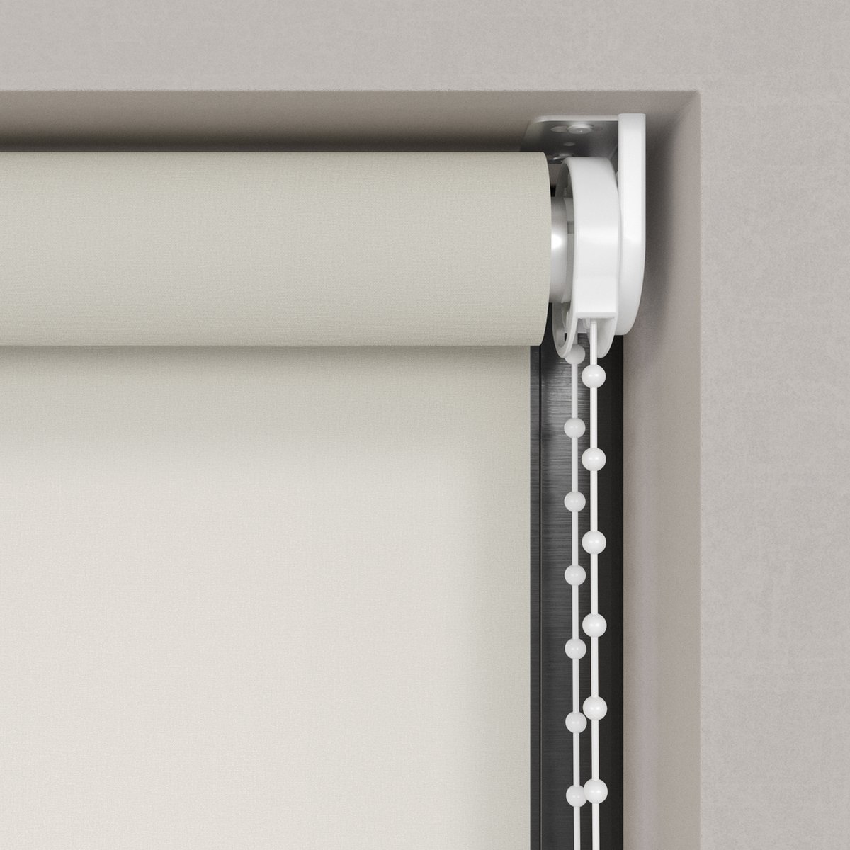 Dutchblinds Rolgordijn - lichtdoorlatend - Parel Wit - 160x275cm - Raamdecoratie op maat
