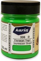 Ebru / Papiermarmer Verf - Fluorescent Groen - 105 ml