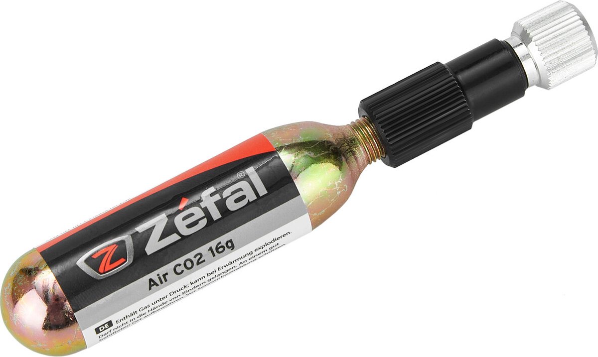 Zefal Control Fietspomp - CO2 - Aluminium - Zilver/Zwart