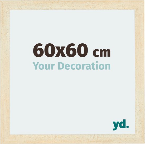 Your Decoration - Fotolijst 60x60 cm - MDF - Zand Geveegd - Mura