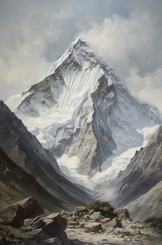 Sfeer Posters - Mount Everest - Poster Mount Everest - Abstract - Wanddecoratie - Interieur Design - 61x91