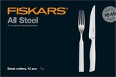 Fiskars All Steel Steak bestekset 12-delig - Bestekset 6 persoons