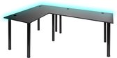 Bol.com GAME HERO® Saint Hoekbureau Links - Gaming Bureau - Met LED verlichting - USB Hub - 185 x 120 cm - Zwart aanbieding
