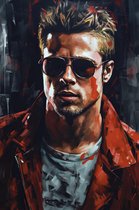 Tyler Durden Poster - Brad Pitt Poster - Film Poster - Abstract Portret - Movie Poster - Fight Club Poster - Poster Fight Club - 61x91 - Geschikt om in te lijsten