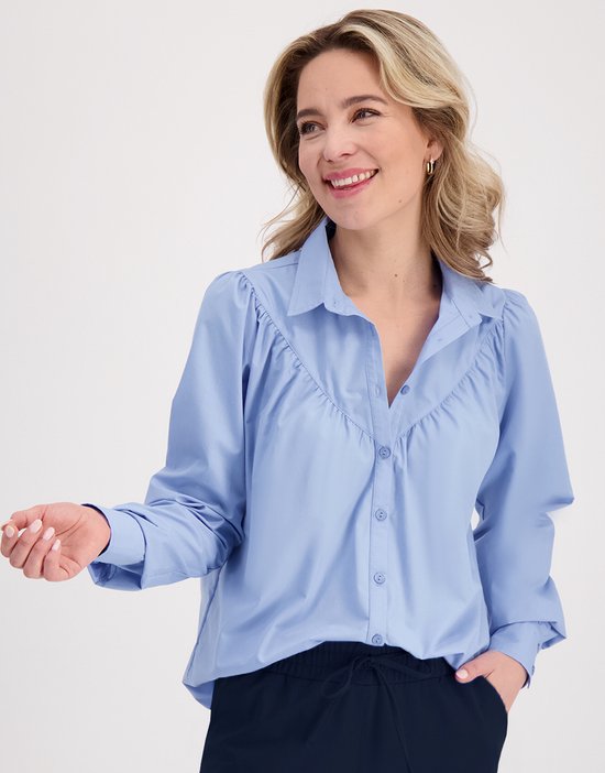 blauwe blouse dames