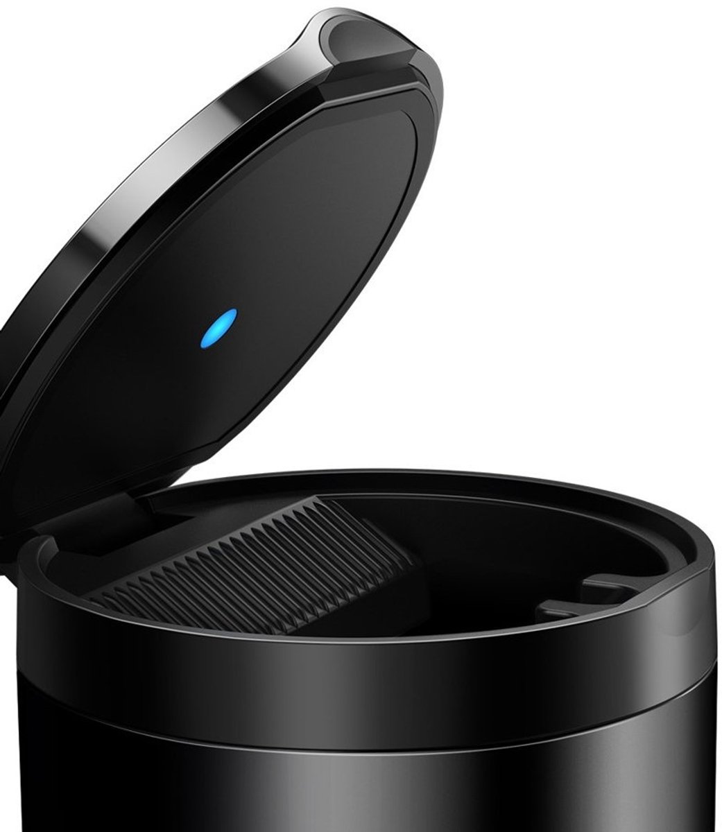 Cendrier De Voiture Baseus Avec Lumière LED - Alliage D'aluminium, étanche, Rechargeable USB-C - Pour Porte-gobelet
