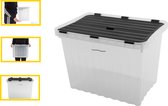 Discountershop Opbergbox 25L - Plastique - Boîtes de rangement-Bac de rangement -Boîte de rangement - Boîte de rangement - Boîte de rangement - 42x30x29 Boîte Transparent