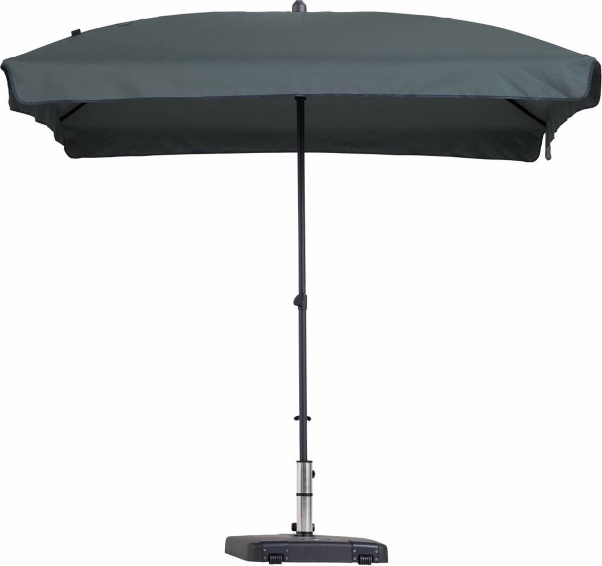 Grijze rechthoekige parasol van 210 x 140 cm van het merk Madison.