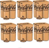 Coca-Cola Cola vanille zéro 25 cl par canette, barquette 24 canettes