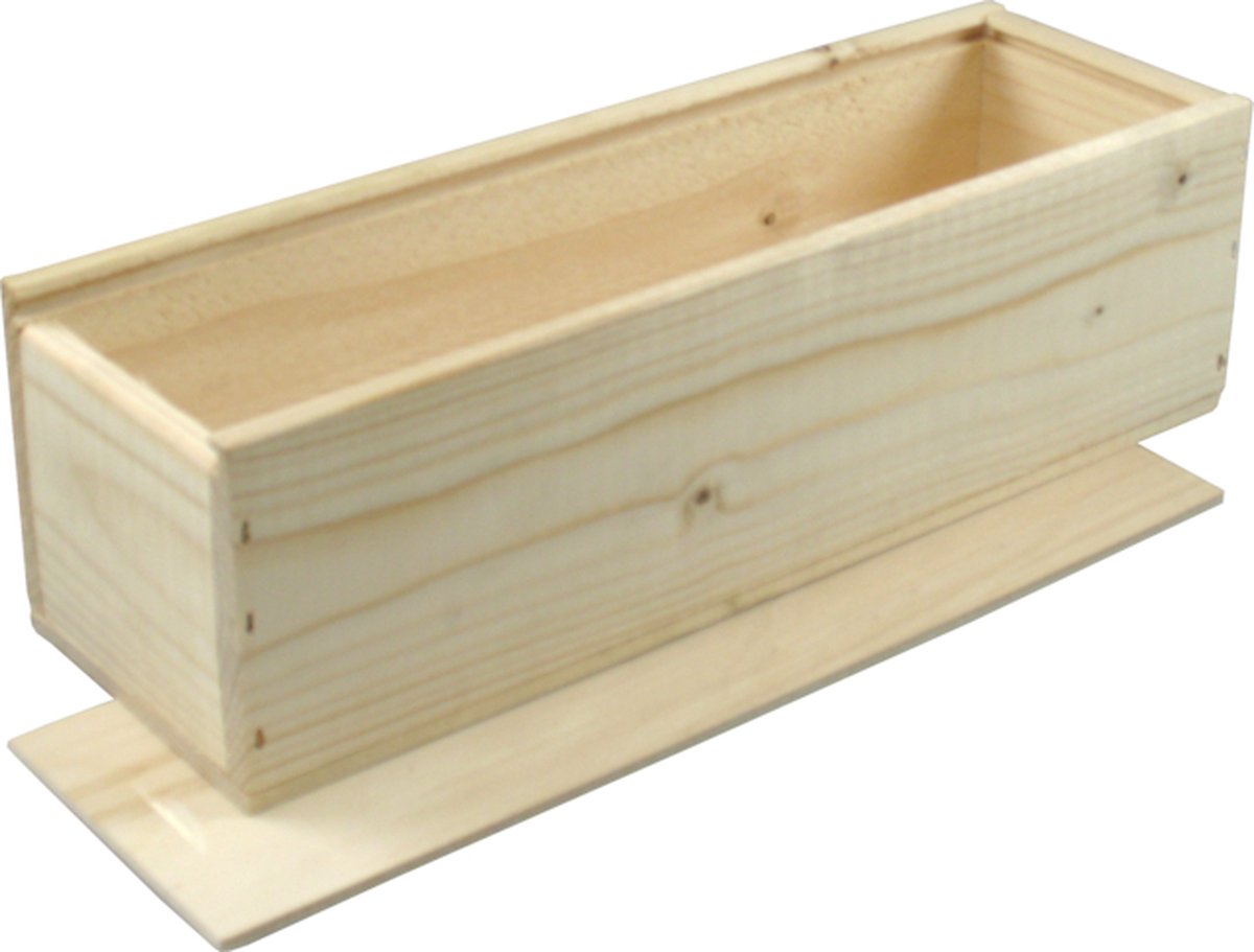 Goedkoopste Wijnkist Magnum voor 1 fles 360x115x105mm met schuifdeksel 5 stuks