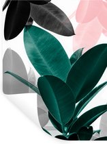 Muurstickers - Sticker Folie - Planten - Groen - Natuur - Bladeren - 60x80 cm - Plakfolie - Muurstickers Kinderkamer - Zelfklevend Behang - Zelfklevend behangpapier - Stickerfolie