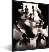Poster - Frame - Ballet - Vrouw - Ballerina - Dans - Poster in lijst - Wanddecoratie - 60x80 cm