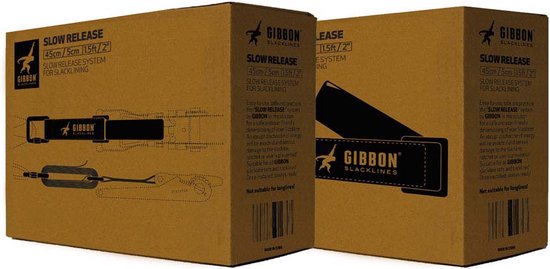 GIBBON Slow Release slackline zwart