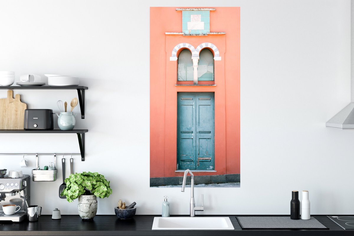 Deur - Blauw - Architectuur - Rood