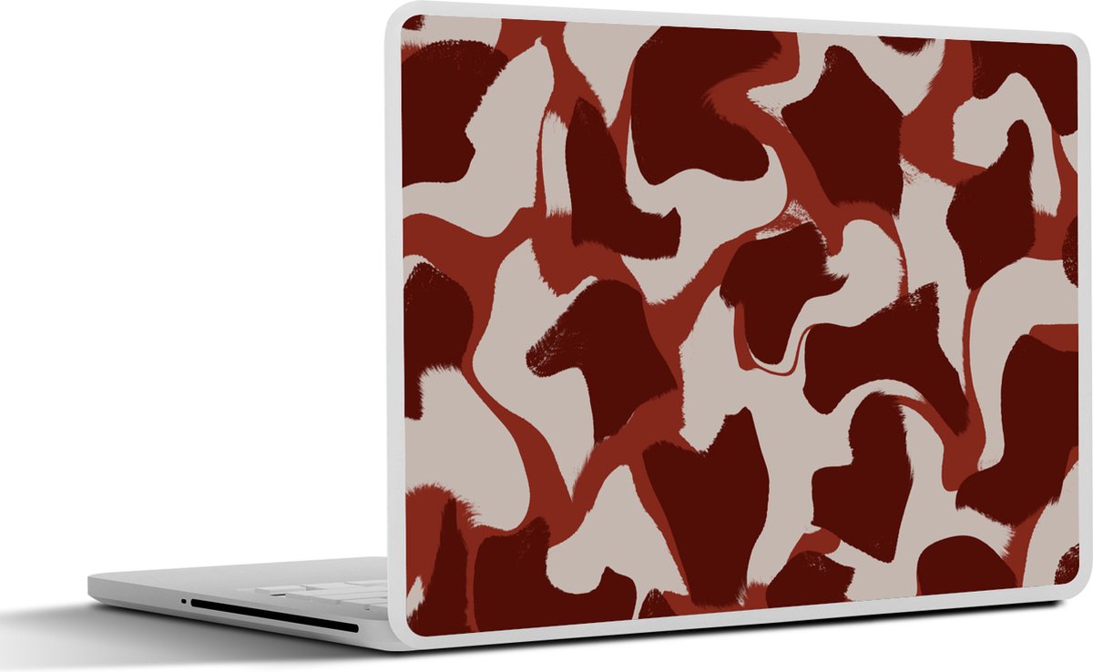 Laptop sticker - 11.6 inch - Abstract - Bruin - Kleuren - Pastel - 30x21cm - Laptopstickers - Laptop skin - Cover